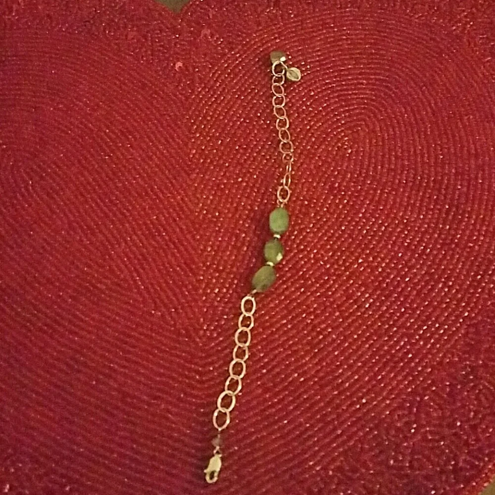 Silver Bracelet with Gray Beads - Picture 2 of 6